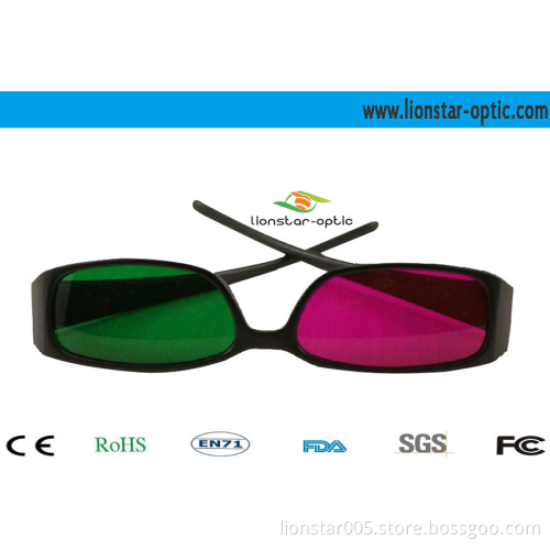 Plastic classic re cyan lenses 3d glasses